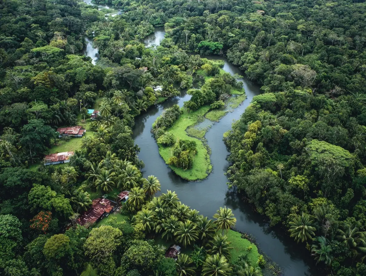 Aerial View Tortuguero Costa Rica — Costa Rica Reise — Travel Buddies