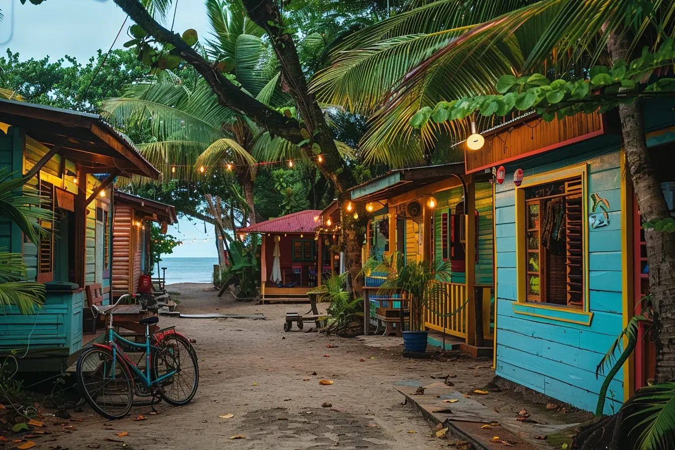 Bocas del Toro Panama türkisblaues Meer mit Holzsteg