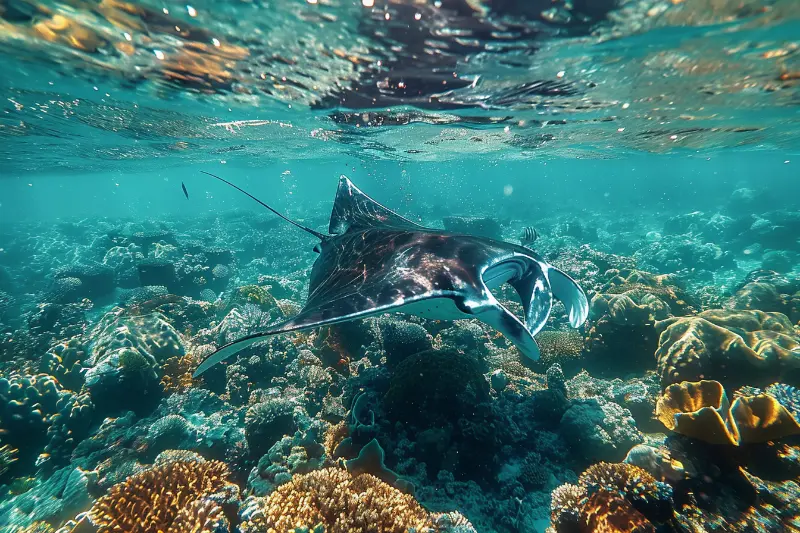 Schnorcheln mit Mantarochen Komodo Nationalpark