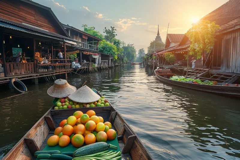 Floating Market Bangkok Thailand