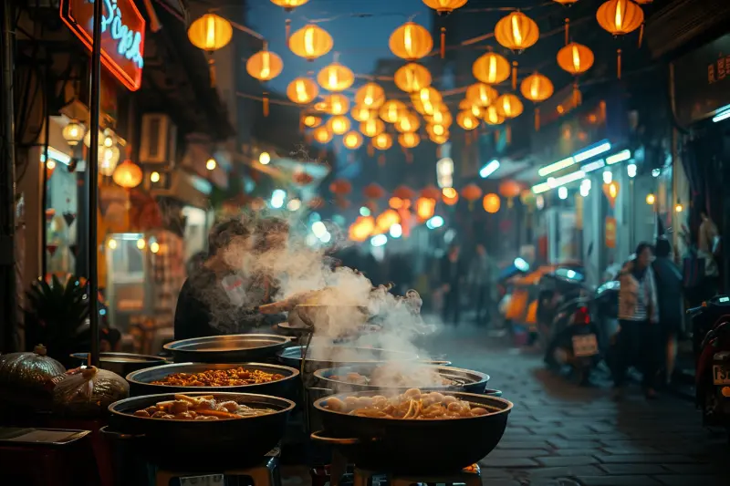 Street Food in Hanois Altstadt Vietnam