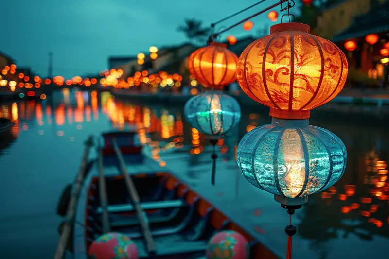 Bunte Laternen in Hoi An Vietnam