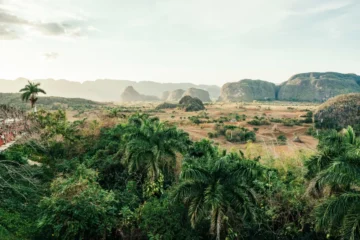 Viñales Tal Kuba Mogotes Karstfelsen im Morgengrauen