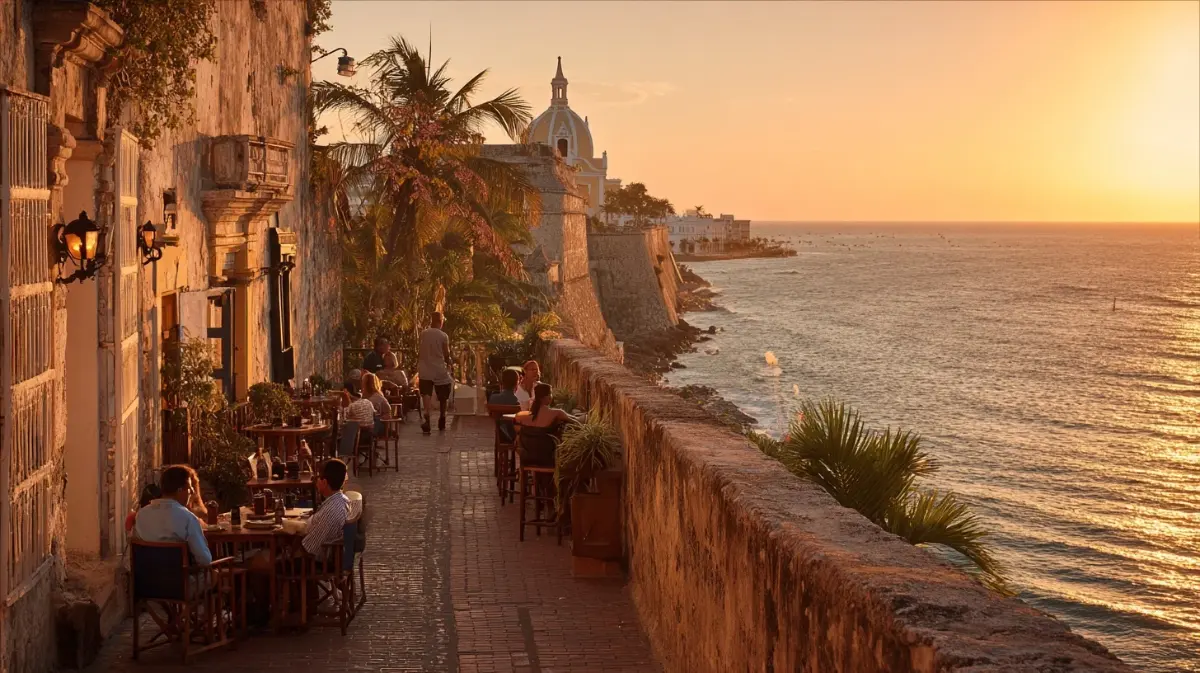 Sunset Cartagena Colombia — Kolumbien Reise — Travel Buddies