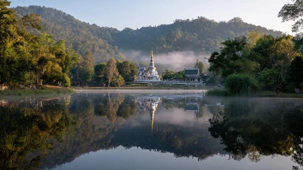 Wat Chong Kham am See in Mae Hong Son Thailand