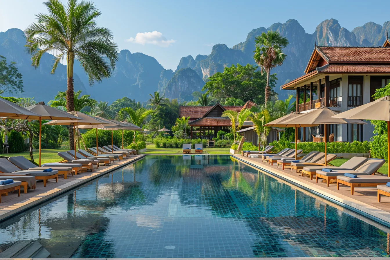 Karstberge bei Vang Vieng Laos
